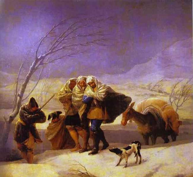 Francisco Jose de Goya The Snowstorm Sweden oil painting art